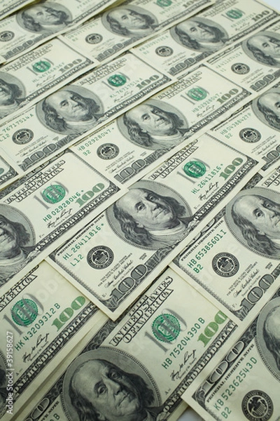 Obraz many dollars on the table
