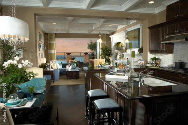 Fototapeta Kitchen Interior Home Design of House
