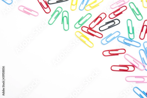 Obraz paperclips isolated on white