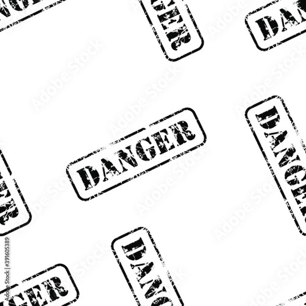 Fototapeta seamless pattern with danger sign	