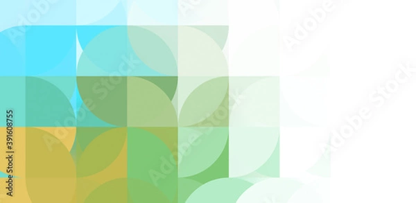 Obraz Layers of circular shapes creating a colorful and vibrant design. Digital illustration of circles layout. Futuristic design template.