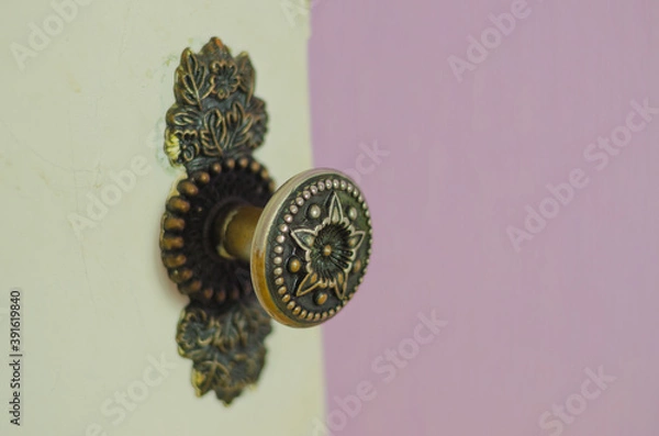 Obraz Old door handle close-up