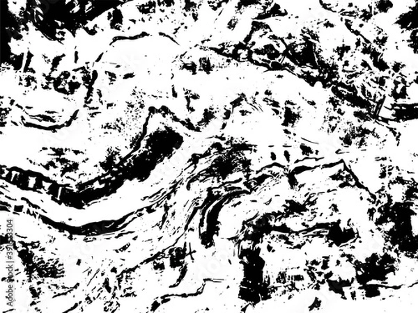 Fototapeta Abstract Repeat Decay Art. Black Urban Spot Print. Vintage Rough Stone Template. Grunge Rusty Grain Background. Overlay Dark Splatter Design. White Surface.
