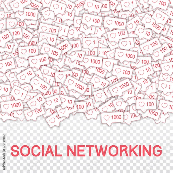 Fototapeta Social media icons. Social networking concept. Fal