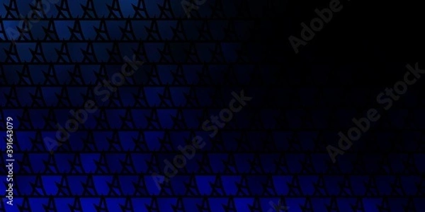 Fototapeta Dark BLUE vector layout with lines, triangles.