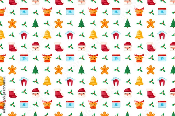 Obraz Christmas element seamless pattern