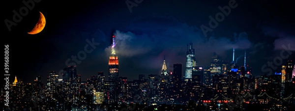 Obraz Moon over Manhattan