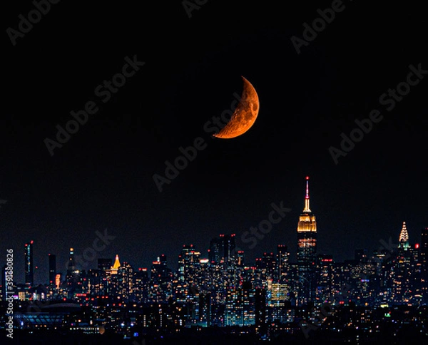 Obraz Moon over Manhattan