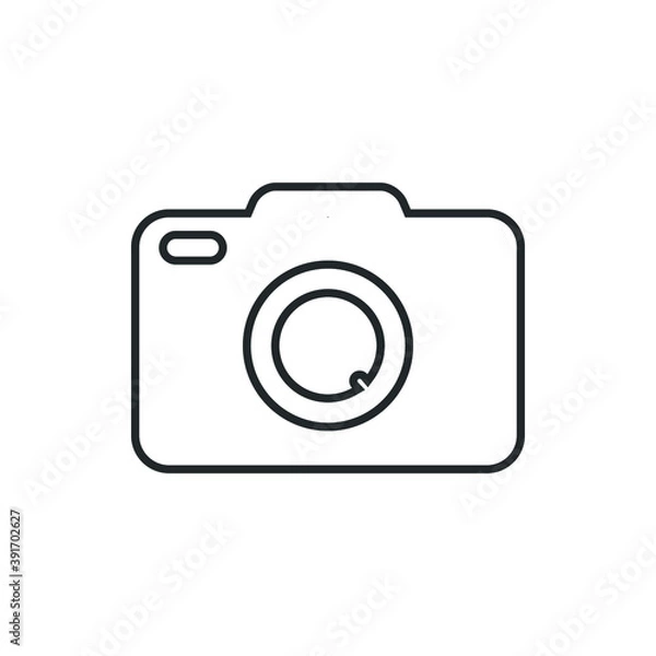 Fototapeta Camera icon vector. Camera icon isolated on white background. Camera icon simple and modern for app, web and design.
