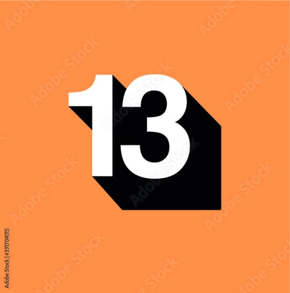 Fototapeta number 13 text effect logo design