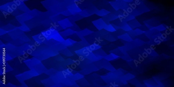 Fototapeta Dark BLUE vector backdrop with hexagons.