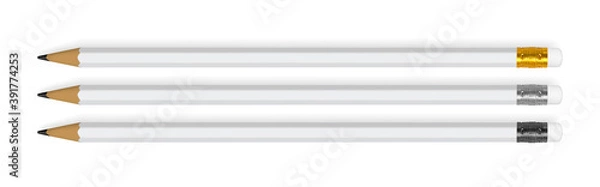 Fototapeta pencil isolated on white background mock up