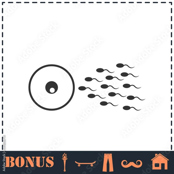 Fototapeta Fertilization icon flat
