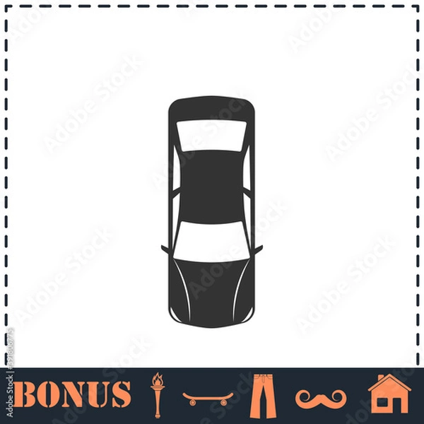 Fototapeta Car icon flat