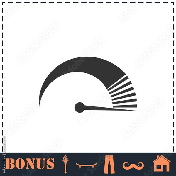 Fototapeta Speed icon flat