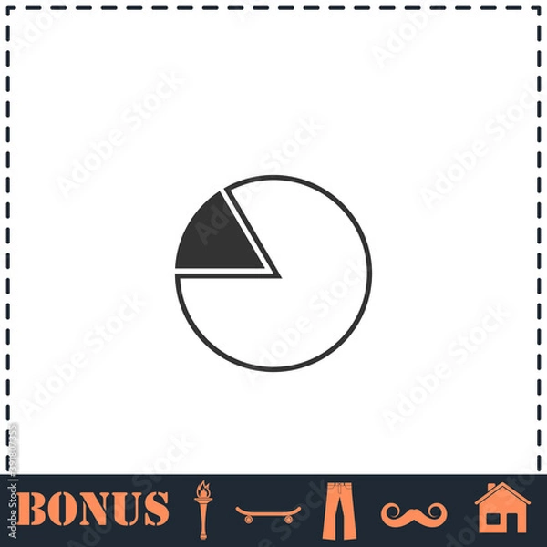 Fototapeta Pie Chart icon flat