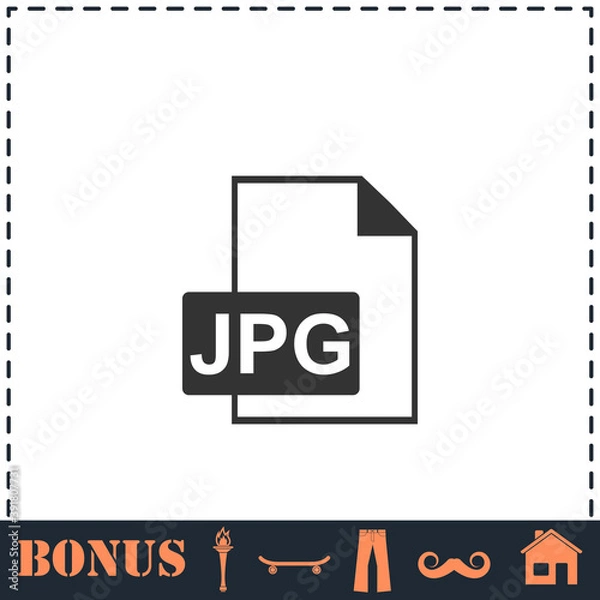 Fototapeta JPEG icon flat