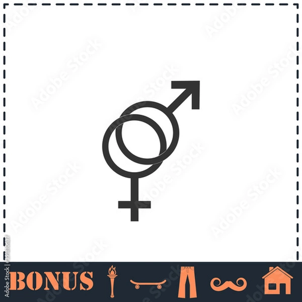 Fototapeta Gender icon flat