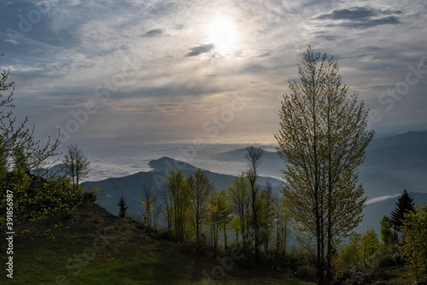 Obraz sunset in the mountains