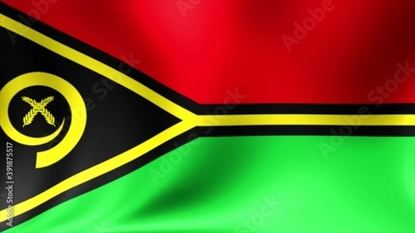 Obraz Vanuatu Flag. Background Seamless Looping Animation. 4K High Definition Video.