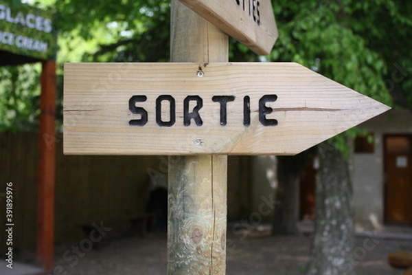 Obraz panneau sortie