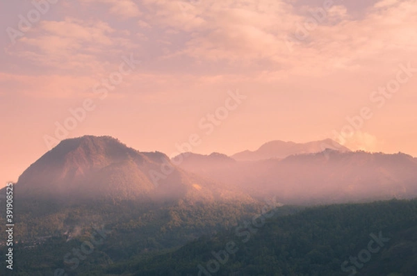 Obraz sunset in the mountains