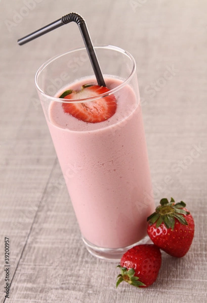 Obraz strawberry milk shake