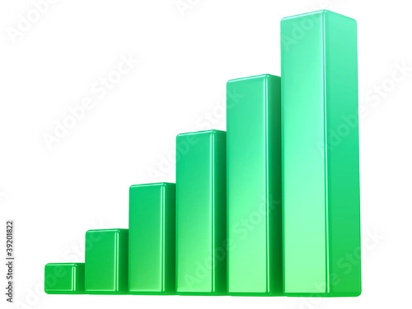 Obraz Bright green graph