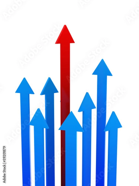 Fototapeta The red arrow