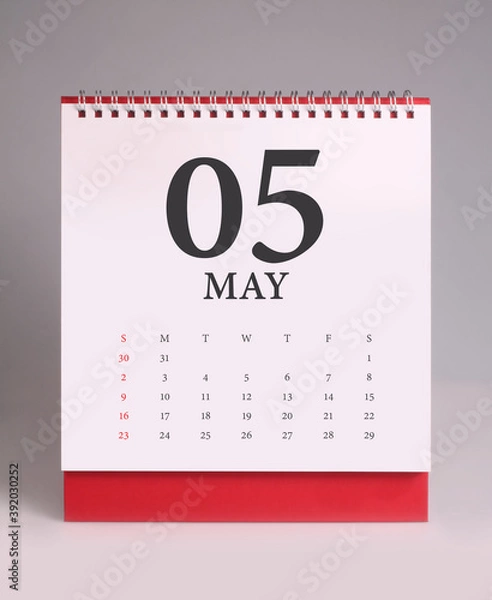 Fototapeta Simple desk calendar 2021 - May