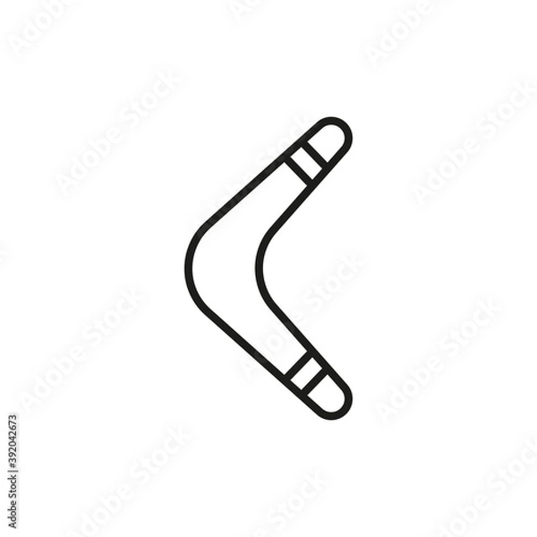Fototapeta Boomerang icon. Vector outline icon with editable stroke