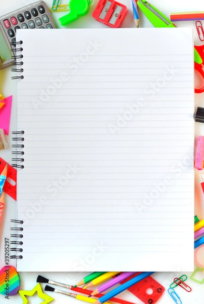 Obraz różne materiały szkolne