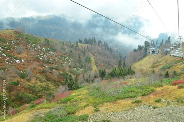 Obraz car in the mountains