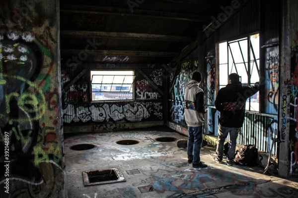 Obraz man in a factory