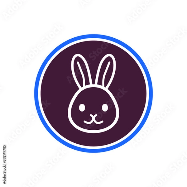 Fototapeta rabbit icon vector