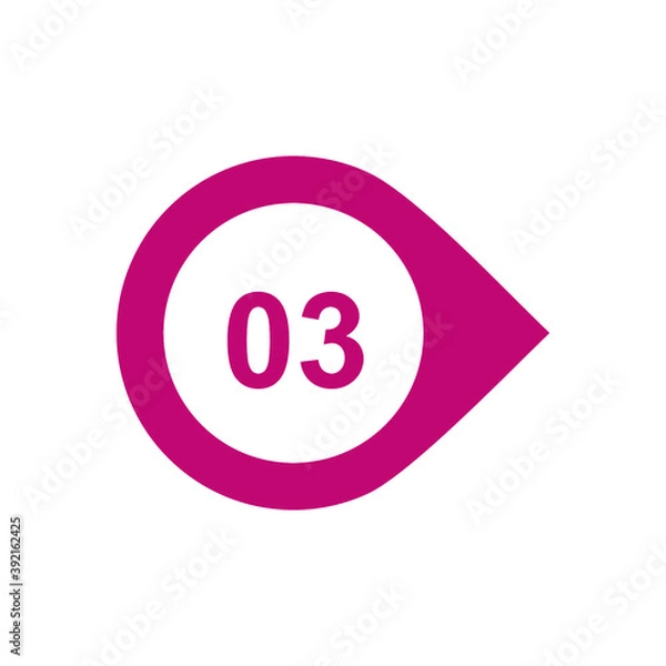 Fototapeta Number 3 Icon Vector