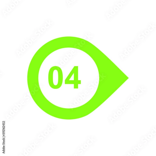 Fototapeta Number 4 Icon Vector