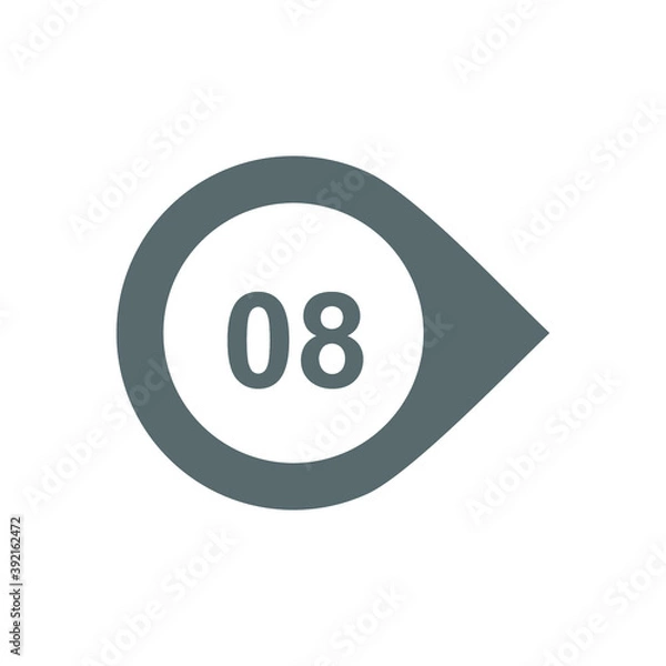 Fototapeta Number 8 Icon Vector