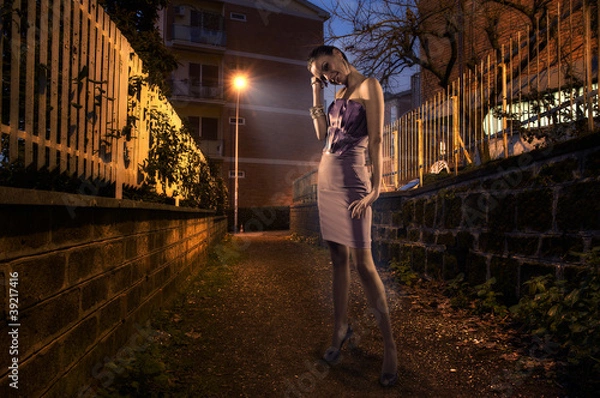 Fototapeta Elegante nel vicolo