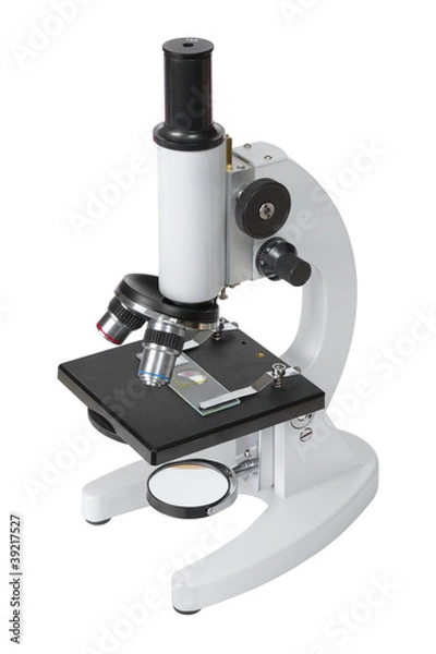 Fototapeta Microscope isolated on white