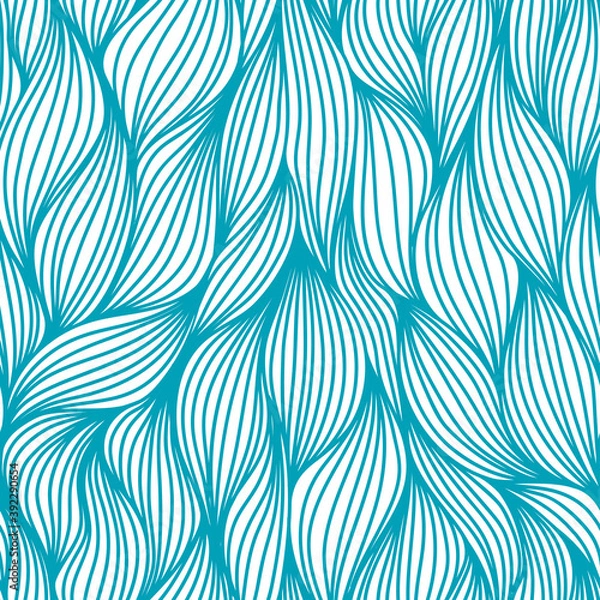 Fototapeta A seamless pattern of lines. A seamless abstract pattern of hand-drawn