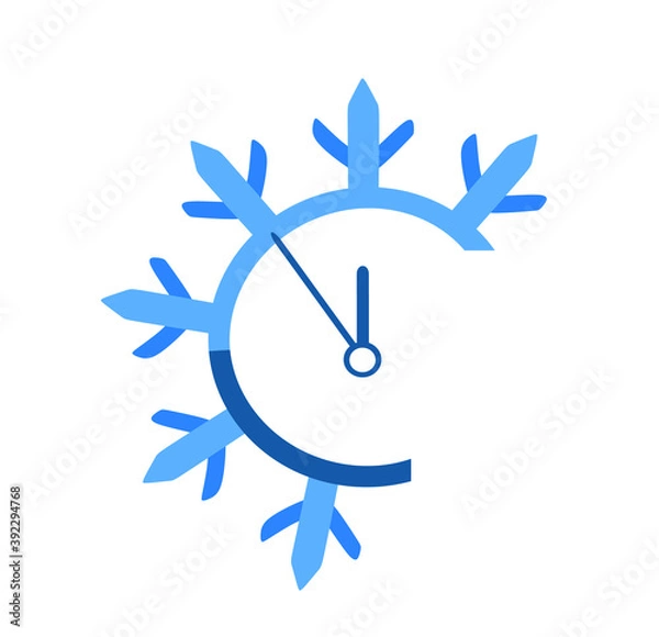 Fototapeta winter time - five minutes to twelve