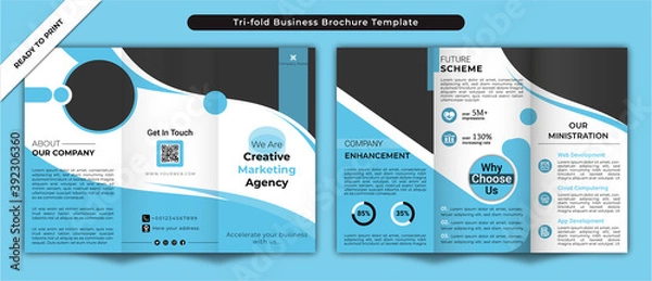 Obraz trifold business brochure template
