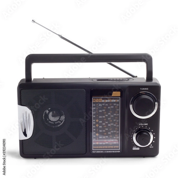 Obraz black radio isolated