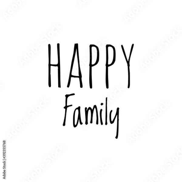Obraz ''Happy Family'' Word Illustration