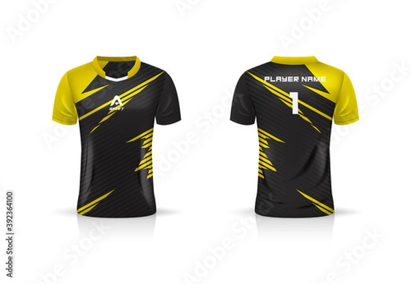 Obraz Specification Soccer Sport , Esport Gaming T Shirt Jersey template. mock up uniform . Vector Illustration design