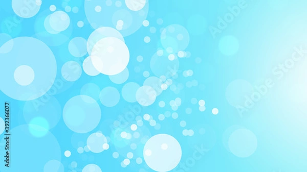 Fototapeta Abstract blue bokeh sea and sky cooling light beautiful design background.