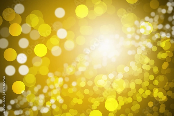 Fototapeta Summer bokeh yellow abstract background. beautiful effect texture color. graphic art backdrop. autumn concept image design, template banner beauty or wallpaper.