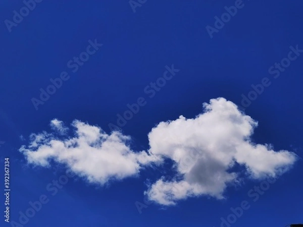Fototapeta blue sky beautiful with white clouds closeup