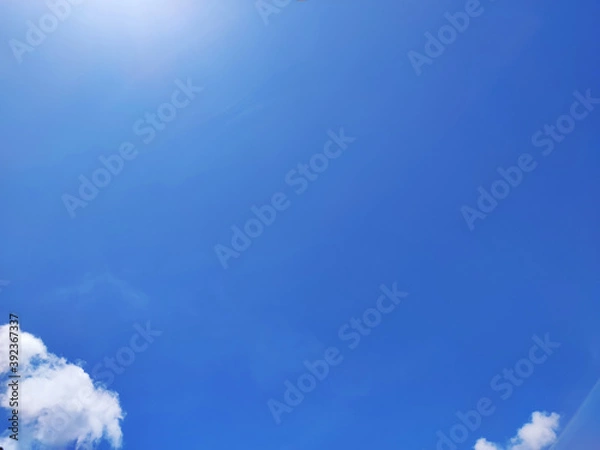 Fototapeta blue sky beautiful with white clouds closeup